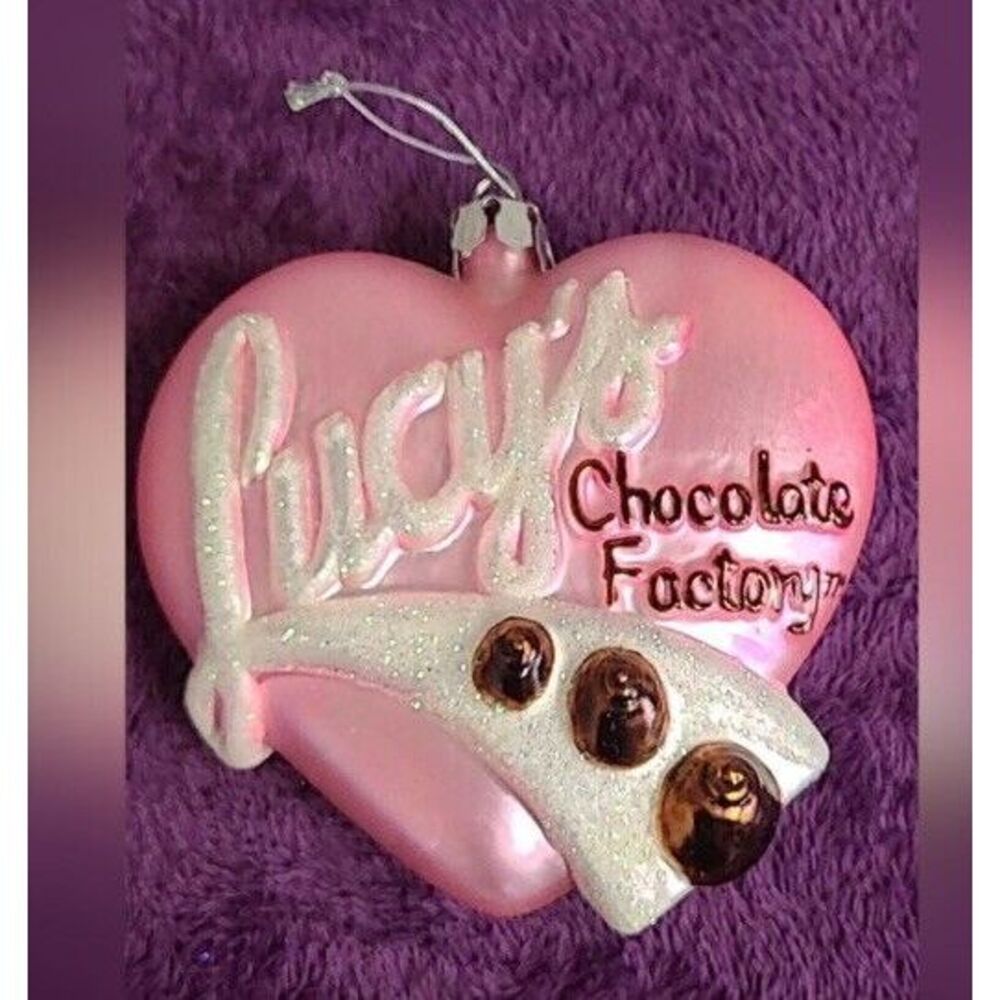 I LOVE LUCY HEART Chocolate Factory Christmas Tree Ornament - Org Box
